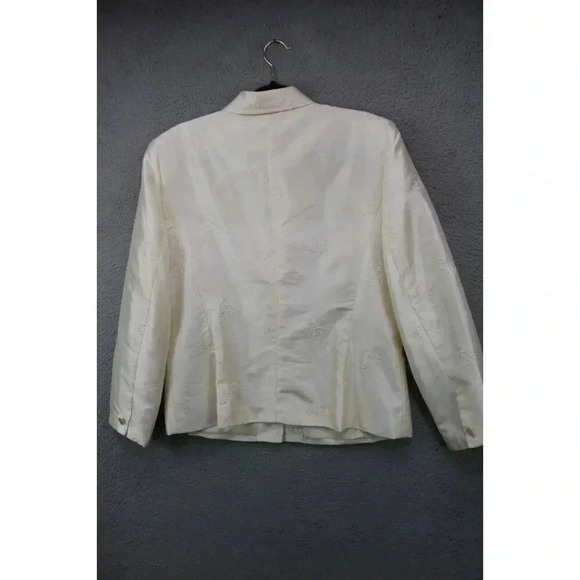 Larry Levine Embroidered Floral Midi Skirt Suit-Size 16-Lined-Back Slit - Picture 8 of 15